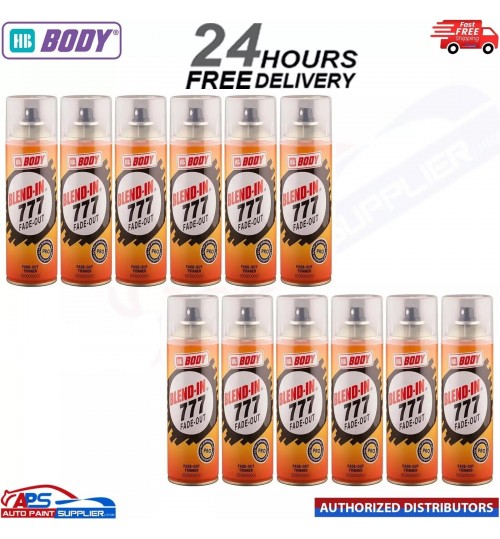 12x HB Body Blend In 777 Fade Out Thinner Aerosol BLENDS LACQUER EDGES - 400ml